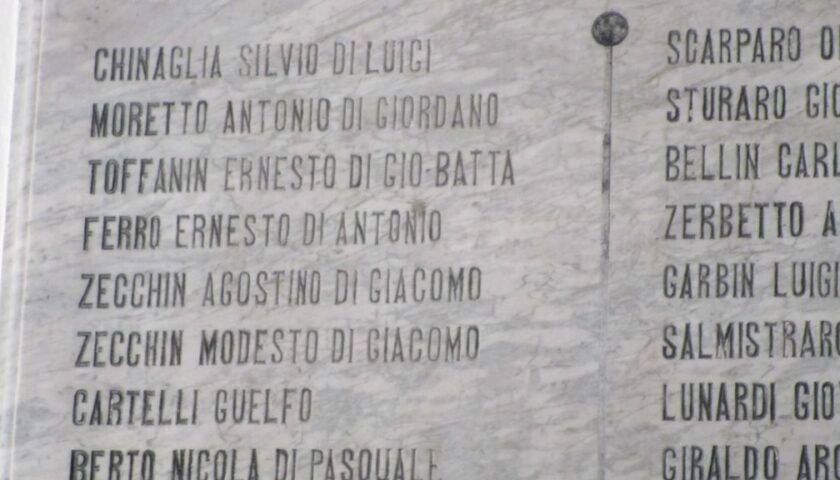 336 i soldati monselicensi caduti durante la 1° Guerra mondiale